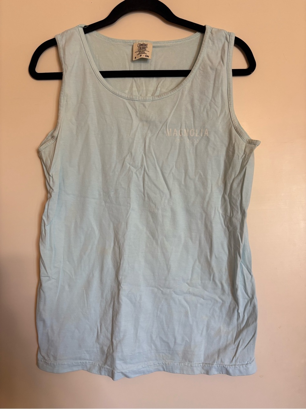 Comfort Colors Magnolia Pale Blue Cotton Tank Top